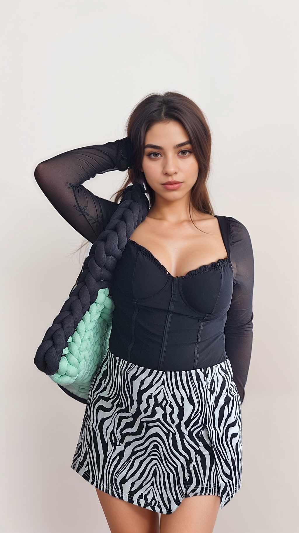 Nachhaltige Tasche Berlin Mint Grün – Handgemacht & Individualisierbar - Velyna Bags