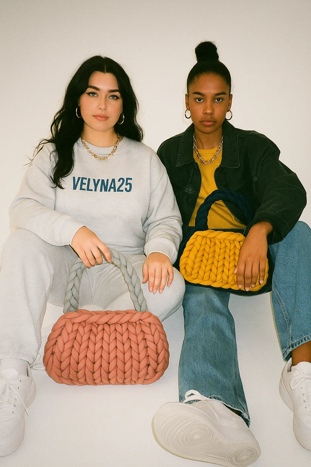 🌹Chunky Knit Handbag "Rosalie" - Velyna Bags